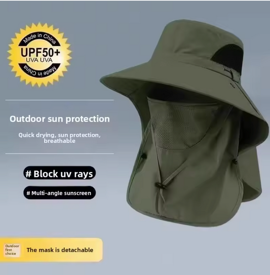All-Weather UV Protection Outdoor Hat with Neck Shield