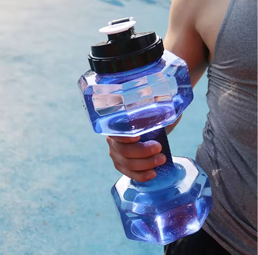 2.2L Dumbbell-Shaped Sports Water Bottle – Hydration Meets Motivation